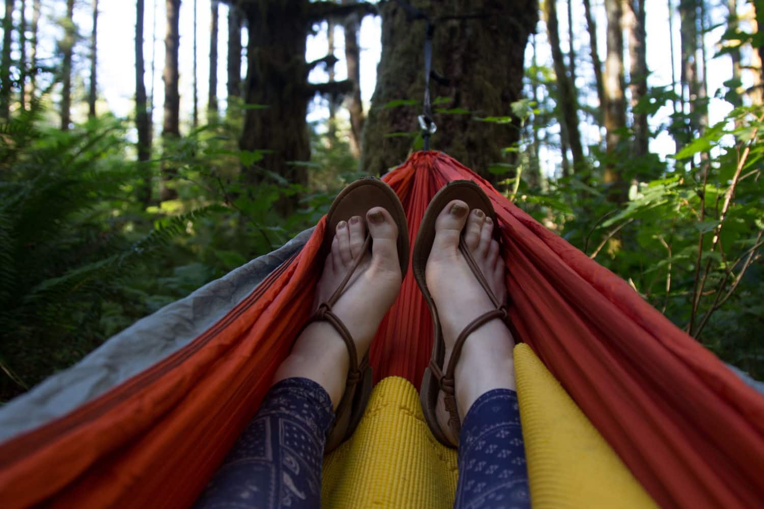 Chilling in a hammock