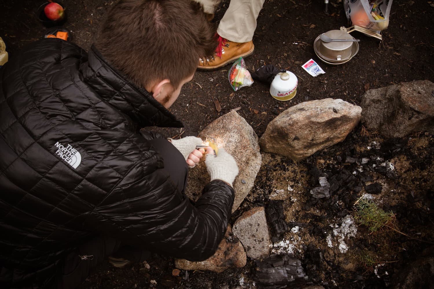 Rob casually making fire, no big deal